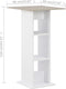 vidaXL - Bartafel - 60x60x110 - cm - wit - en - betonkleurig