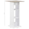 vidaXL - Bartafel - 60x60x110 - cm - wit - en - betonkleurig