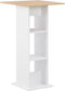 vidaXL - Bartafel - 60x60x110 - cm - wit - en - sonoma - eikenkleurig