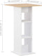 vidaXL - Bartafel - 60x60x110 - cm - wit - en - sonoma - eikenkleurig