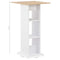 vidaXL - Bartafel - 60x60x110 - cm - wit - en - sonoma - eikenkleurig