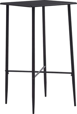 vidaXL - Bartafel - 60x60x111 - cm - MDF - zwart