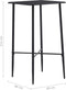 vidaXL - Bartafel - 60x60x111 - cm - MDF - zwart