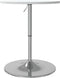 vidaXL - Bartafel - 60x60x90 - cm - bewerkt - hout - en - verchroomd - staal - wit
