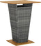 vidaXL - Bartafel - 80x80x110 - cm - poly - rattan - en - massief - acaciahout - grijs