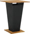 vidaXL - Bartafel - 80x80x110 - cm - poly - rattan - en - massief - acaciahout - zwart