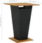 vidaXL - Bartafel - 80x80x110 - cm - poly - rattan - en - massief - acaciahout - zwart