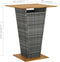 vidaXL - Bartafel - 80x80x110 - cm - poly - rattan - en - massief - acaciahout - grijs