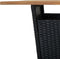 vidaXL - Bartafel - 80x80x110 - cm - poly - rattan - en - massief - acaciahout - zwart