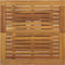 vidaXL - Bartafel - 80x80x110 - cm - poly - rattan - en - massief - acaciahout - zwart