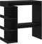 vidaXL - Bartafel - met - opbergrek - 100x50x101,5 - cm - bewerkt - hout - zwart