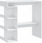 vidaXL - Bartafel - met - opbergrek - 100x50x101,5 - cm - bewerkt - hout - wit