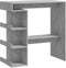 vidaXL - Bartafel - met - opbergrek - 100x50x101,5 - cm - bewerkt - hout - betongrijs