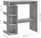 vidaXL - Bartafel - met - opbergrek - 100x50x101,5 - cm - bewerkt - hout - betongrijs