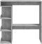 vidaXL - Bartafel - met - opbergrek - 100x50x101,5 - cm - bewerkt - hout - betongrijs