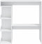 vidaXL - Bartafel - met - opbergrek - 100x50x101,5 - cm - bewerkt - hout - wit