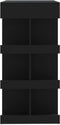 vidaXL - Bartafel - met - opbergrek - 100x50x101,5 - cm - bewerkt - hout - zwart