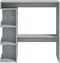 vidaXL - Bartafel - met - opbergrek - 100x50x101,5 - cm - grijs - sonoma