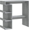 vidaXL - Bartafel - met - opbergrek - 100x50x101,5 - cm - grijs - sonoma