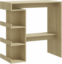 vidaXL - Bartafel - met - opbergrek - 100x50x101,5 - cm - hout - sonoma - eiken