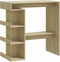 vidaXL - Bartafel - met - opbergrek - 100x50x101,5 - cm - hout - sonoma - eiken