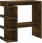 vidaXL - Bartafel - met - opbergrek - 100x50x101,5 - cm - hout - gerookt - eiken