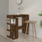 vidaXL - Bartafel - met - opbergrek - 100x50x101,5 - cm - hout - gerookt - eiken