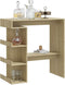 vidaXL - Bartafel - met - opbergrek - 100x50x101,5 - cm - hout - sonoma - eiken