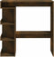 vidaXL - Bartafel - met - opbergrek - 100x50x101,5 - cm - hout - gerookt - eiken