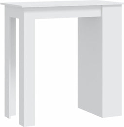 vidaXL - Bartafel - met - opbergrek - 102x50x103,5 - cm - bewerkt - hout - wit