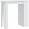 vidaXL - Bartafel - met - opbergrek - 102x50x103,5 - cm - bewerkt - hout - wit