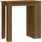 vidaXL - Bartafel - met - opbergrek - 102x50x103,5 - cm - bewerkt - hout - bruin - eiken