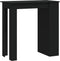 vidaXL - Bartafel - met - opbergrek - 102x50x103,5 - cm - bewerkt - hout - zwart