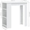 vidaXL - Bartafel - met - opbergrek - 102x50x103,5 - cm - bewerkt - hout - wit