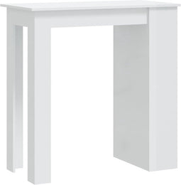 vidaXL - Bartafel - met - opbergrek - 102x50x103,5 - cm - hoogglans - wit