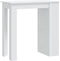 vidaXL - Bartafel - met - opbergrek - 102x50x103,5 - cm - hoogglans - wit