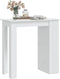 vidaXL - Bartafel - met - opbergrek - 102x50x103,5 - cm - hoogglans - wit