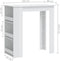 vidaXL - Bartafel - met - opbergrek - 102x50x103,5 - cm - hoogglans - wit