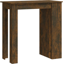 vidaXL - Bartafel - met - opbergrek - 102x50x103,5 - cm - hout - gerookt - eiken