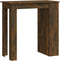 vidaXL - Bartafel - met - opbergrek - 102x50x103,5 - cm - hout - gerookt - eiken