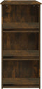 vidaXL - Bartafel - met - opbergrek - 102x50x103,5 - cm - hout - gerookt - eiken