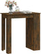 vidaXL - Bartafel - met - opbergrek - 102x50x103,5 - cm - hout - gerookt - eiken