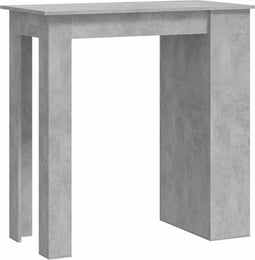 vidaXL - Bartafel - met - opbergrek - 102x50x103,5 - cm - spaanplaat - betongrijs