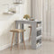 vidaXL - Bartafel - met - opbergrek - 102x50x103,5 - cm - spaanplaat - betongrijs