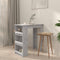 vidaXL - Bartafel - met - opbergrek - 102x50x103,5 - cm - spaanplaat - betongrijs