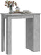 vidaXL - Bartafel - met - opbergrek - 102x50x103,5 - cm - spaanplaat - betongrijs