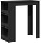 vidaXL - Bartafel - met - opbergrek - 102x50x103,5 - cm - zwart - eikenkleurig