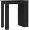 vidaXL - Bartafel - met - opbergrek - 102x50x103,5 - cm - zwart - eikenkleurig