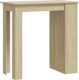 vidaXL - Bartafel - met - opbergrek - 102x50x103,5cm - bewerkt - hout - sonoma - eiken