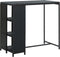 vidaXL - Bartafel - met - opbergrek - 120x60x110 - cm - poly - rattan - zwart